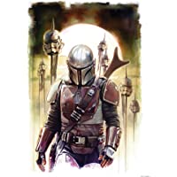 Komar Star Wars Mandalorian Impaler | Baby Yoda decoración- póster de pared- impresión artística- tamaño 30 x 40 cm- sin…